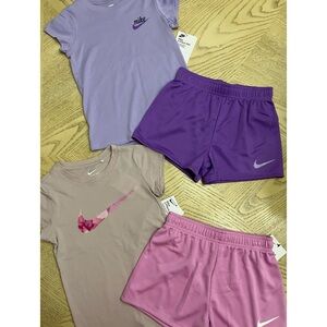 *BUNDLE* Girls Nike Short Sleeve Tees & Shorts Size 6